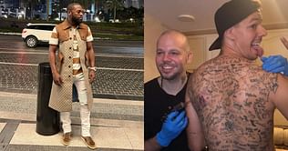 Floyd Mayweather joins the likes of Will Smith, Mike Tyson and Chris Rock as he tattoos Funky Matas' back