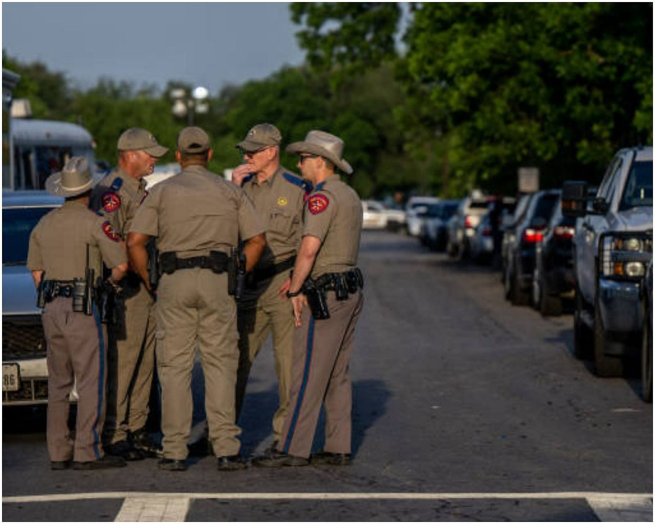 Two police officers were also shot in the attack (Image via Getty)