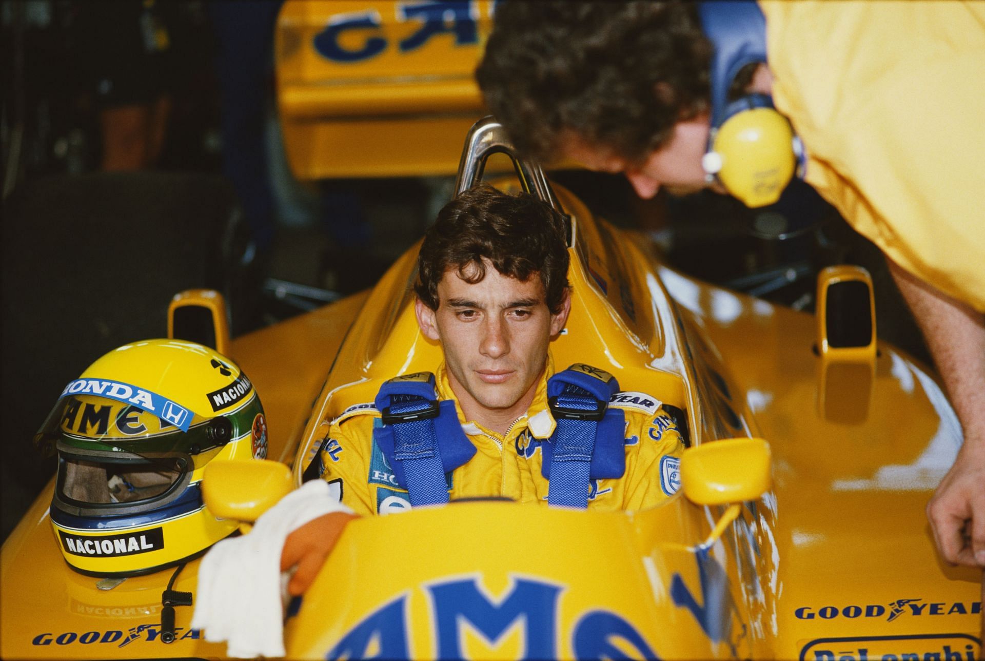 Ayrton Senna took his first win in Monaco in the yellow-liveried Lotus