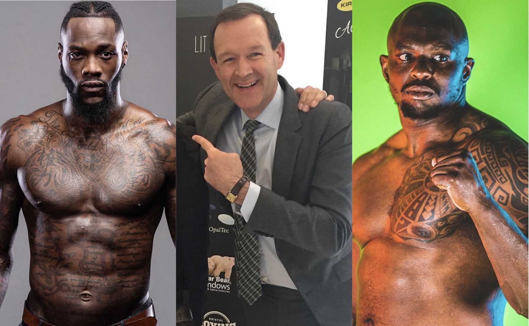 Deontay Wilder (left), Adam Smith (middle), Dillian Whyte (right)
