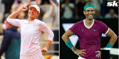 Iga Swiatek's imitation of Rafael Nadal's service routine has recently resurfaced on social media