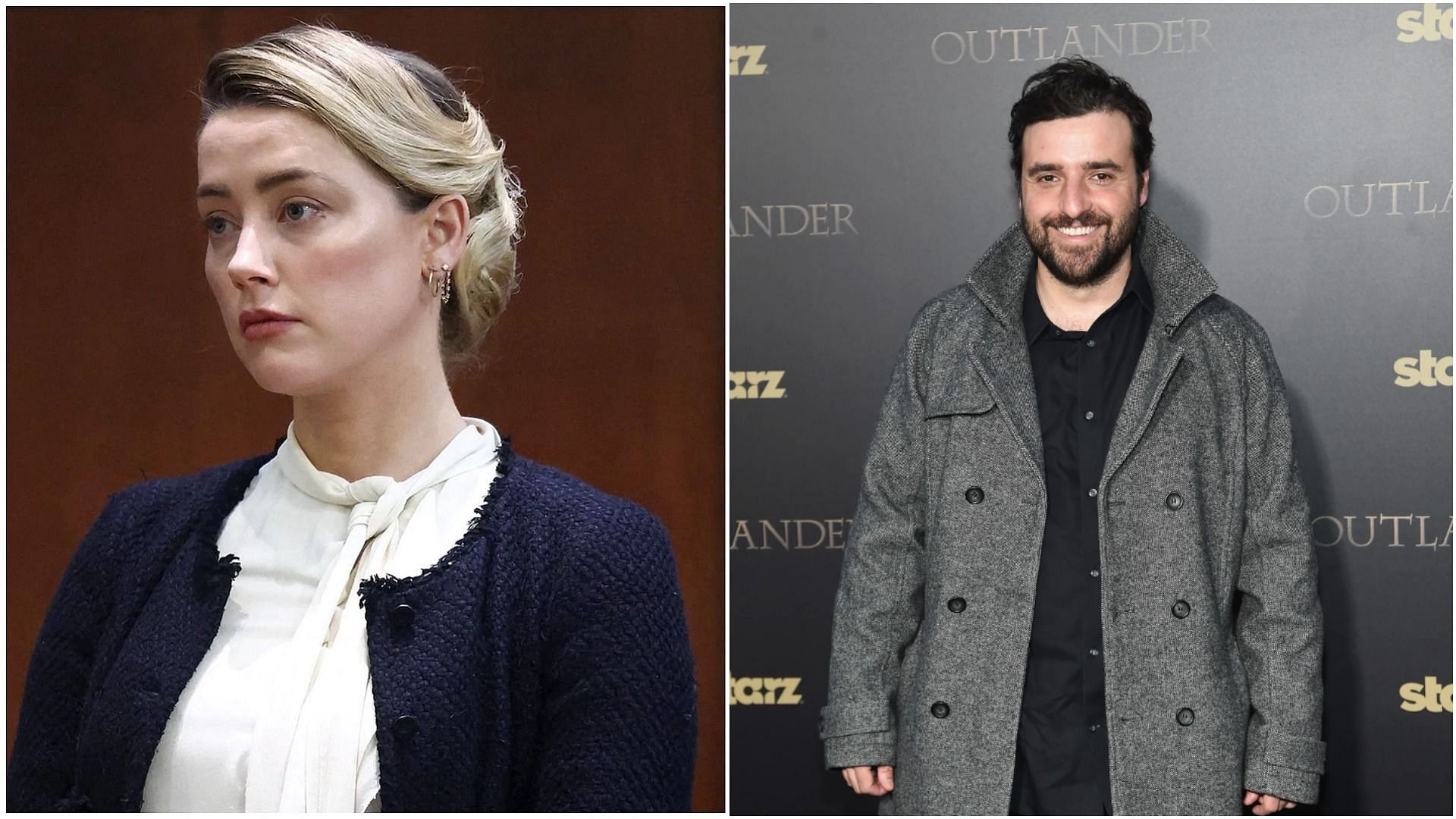 Amber Heard and David Krumholtz (Image via Jim Lo Scalzo/POOL/AFP/Getty Images, and Jamie McCarthy/Getty Images)