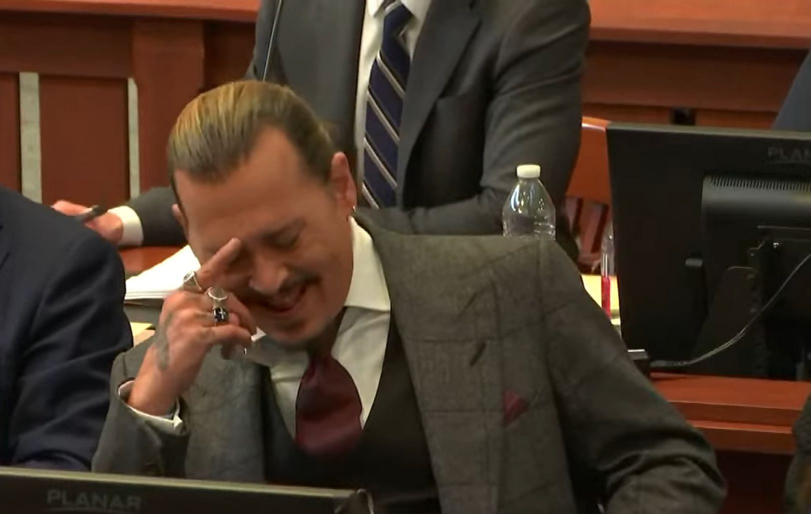 The mention of Mr Depp&#039;s &quot;thing&quot; made everyone laugh (Image via Law&amp;Crime Network/YouTube)