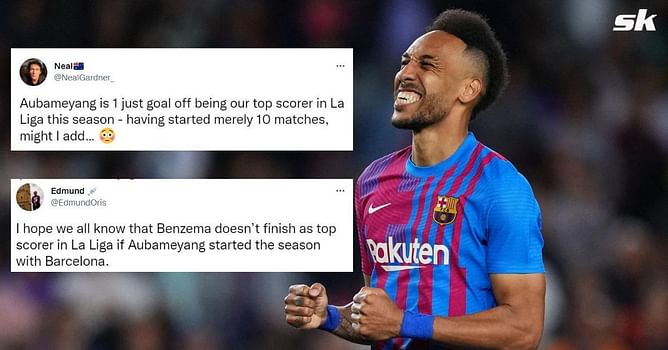Twitter erupts as Aubameyang scores twice to seal 3-1 win for Barcelona against Celta Vigo