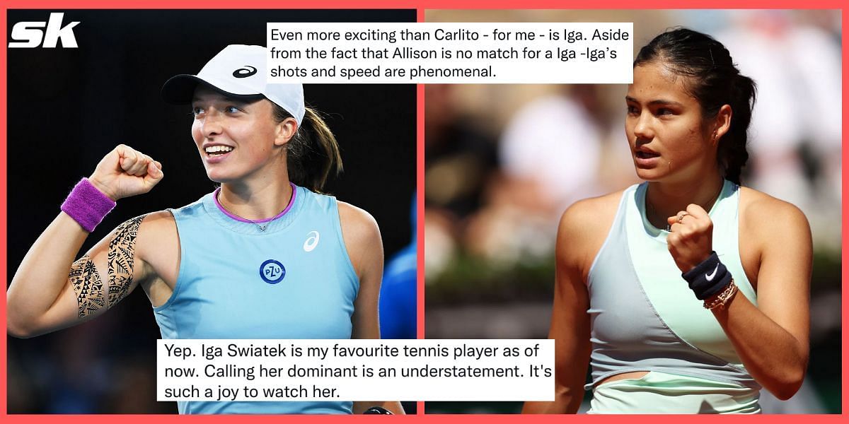 Tennis fans flooded social media with words of praise for Iga Swiatek