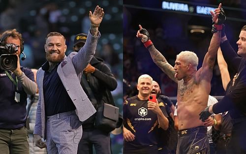 Conor McGregor (left) and Charles Oliveira (right)