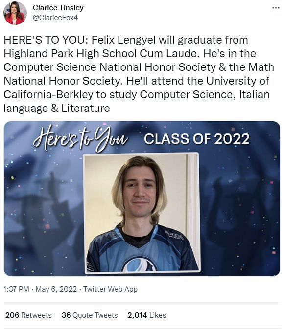 GamerCityNews 9fb7a-16519039699302 xQc gets a shout-out for graduating high school class of 2022, fans lose it over the troll 