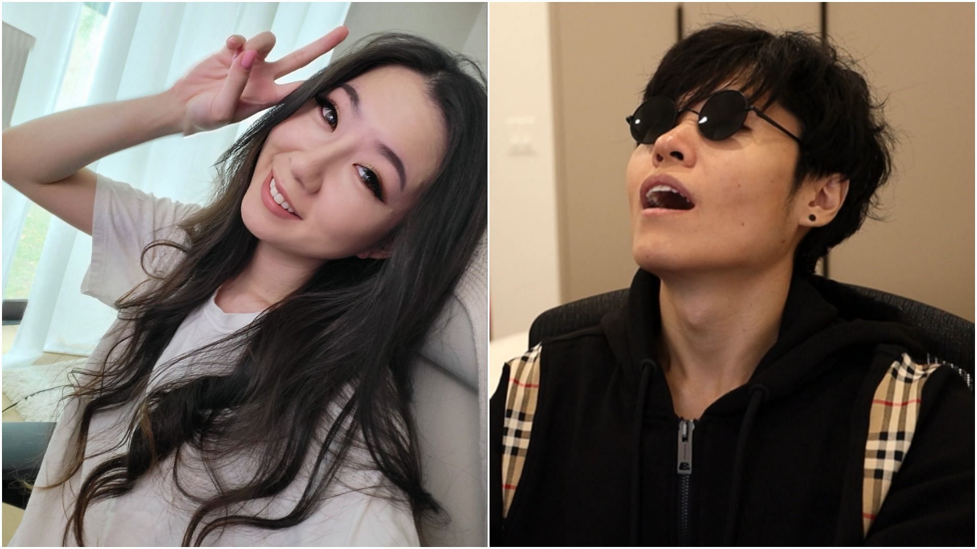 Fuslie said on stream that she prefers it when Disguised Toast yells (Images via Fuslie and Disguised Toast/Twitter)