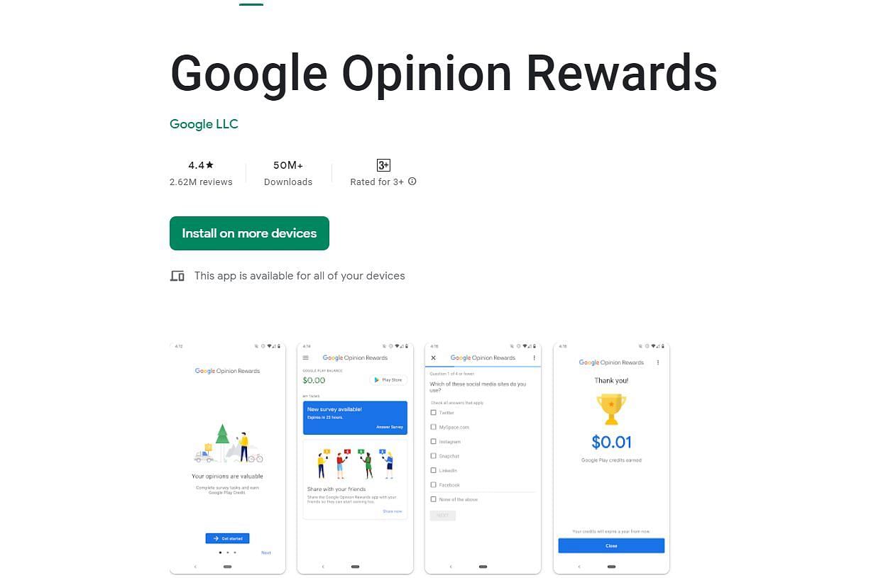 Google Opinion Rewards is a great option (Image via Garena)