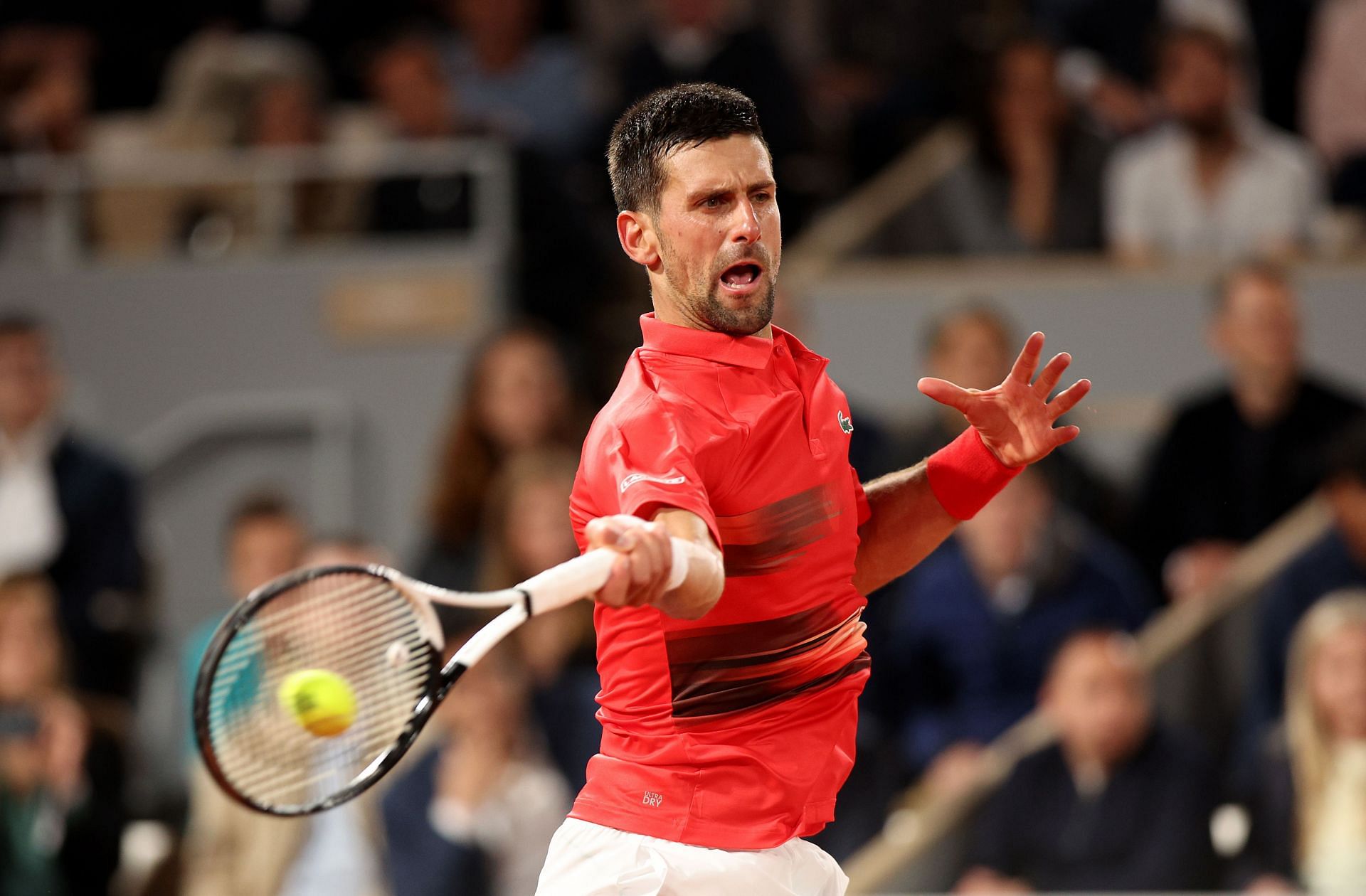 Novak Djokovic at the 2022 French Open