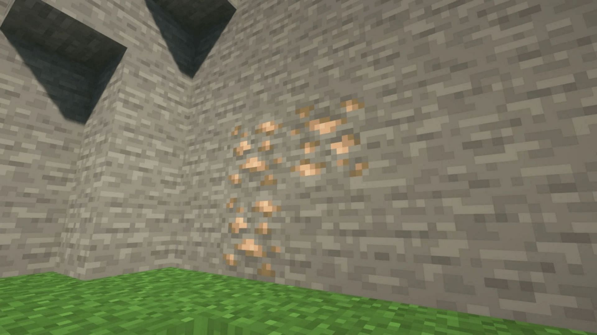 Iron ore can typically appear at surface level, but it isn&#039;t the best location to find it (Image via Mojang)