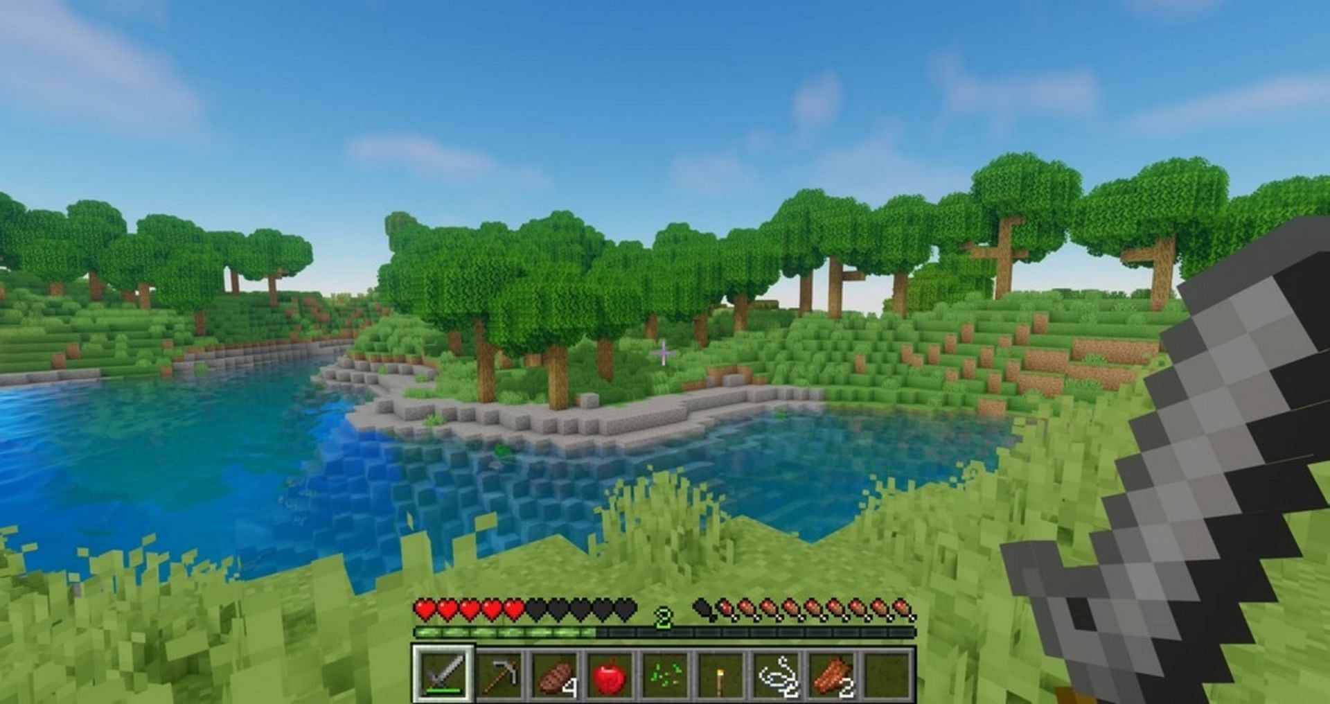 Oceano&#039;s water is incredibly vivid compared to other shaders (Image via Mojang)