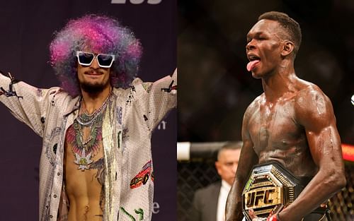 Sean O'Malley (L) and Israel Adesanya (R)