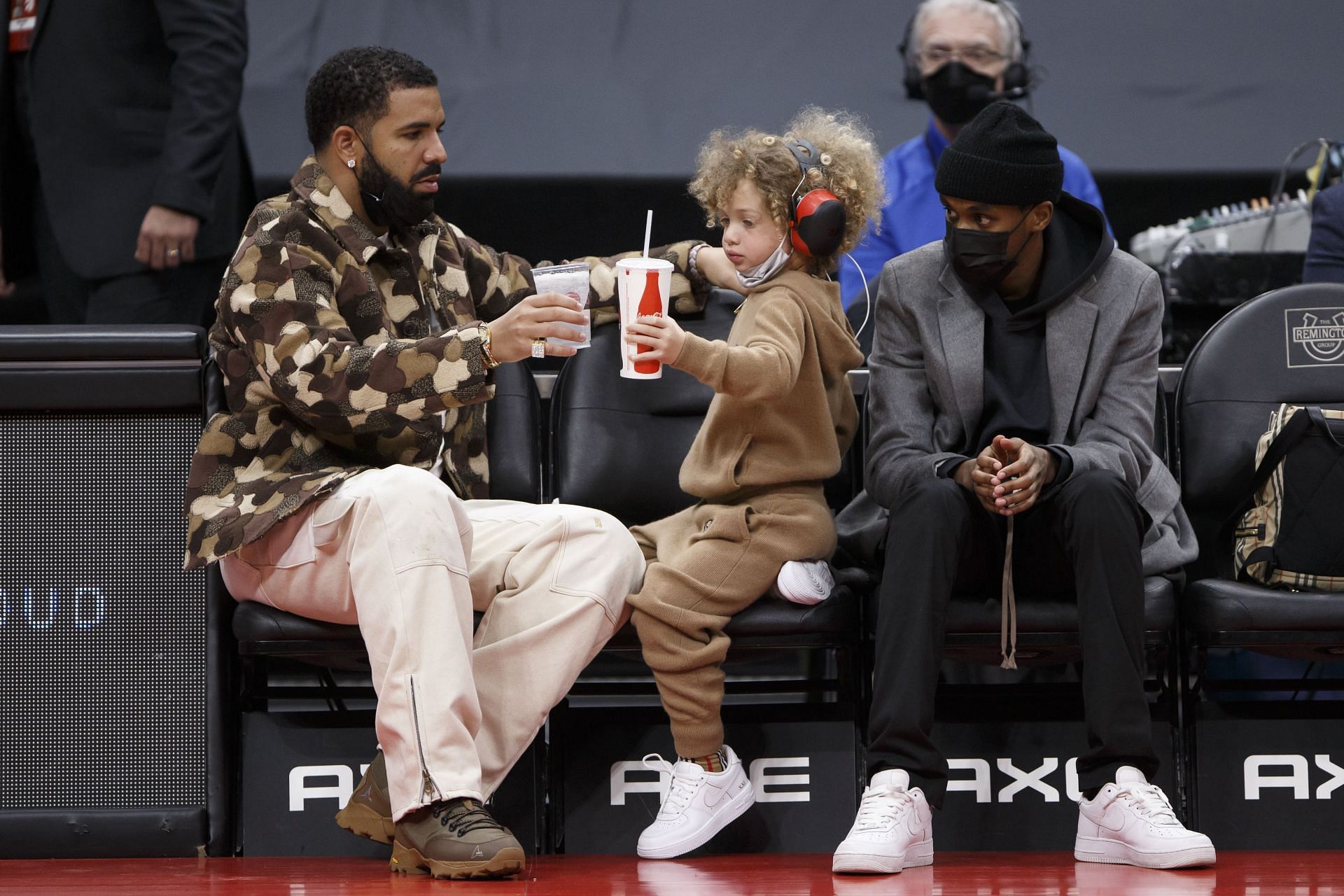 Rapper Drake with his son Adonis