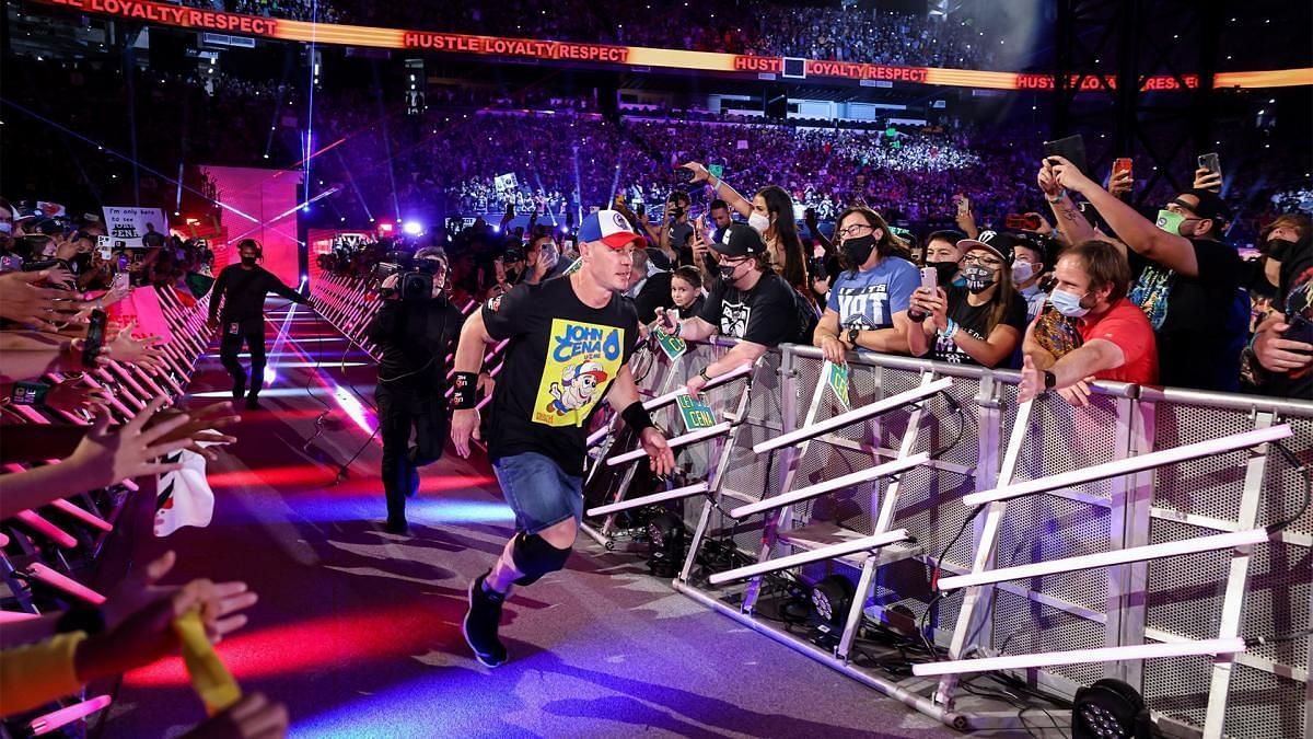 John Cena making his entrance at SummerSlam 2021