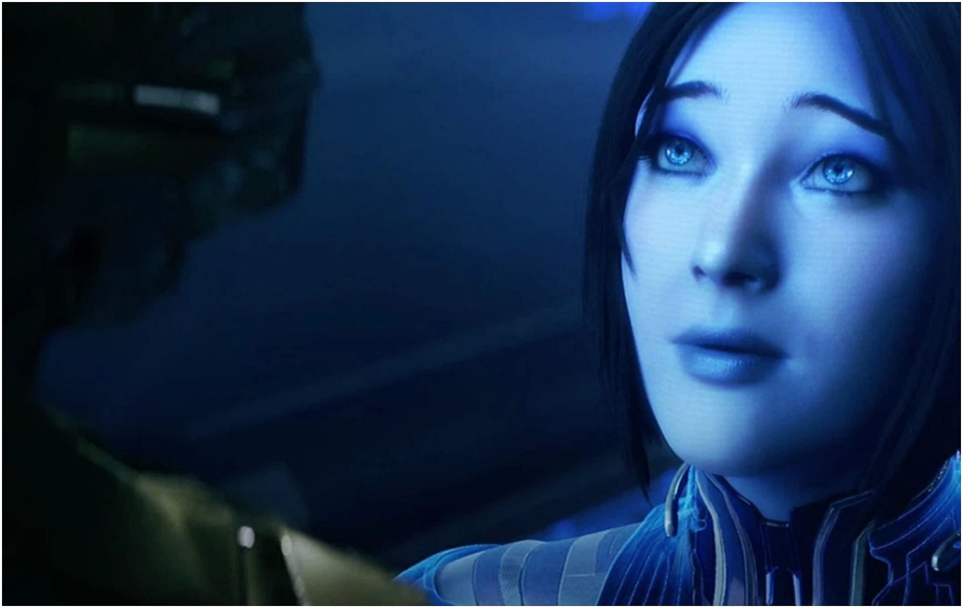 Cortana looks upon Master Chief for the first time in Halo 5 (Image via 343 Industries)