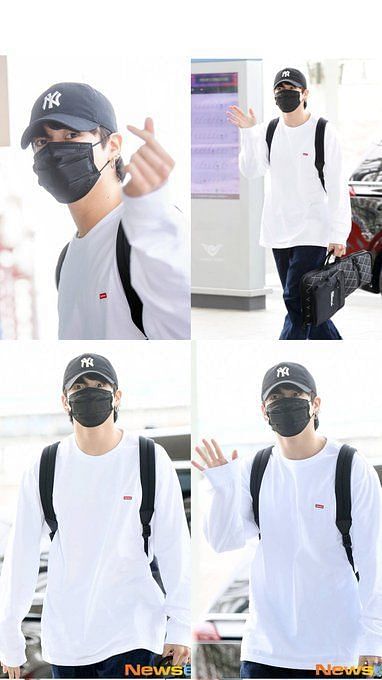Jungkook SNS  on X: K-MEDIA  Jungkook's Louis Vuitton Airport Fashion  'Sold Out' in 22 countries despite the high price showing off powerful  'Jungkook Effect'. The Green Sweater worn in Billboard