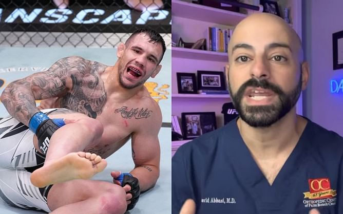 Dr. David Abbasi explains whether Jan Blachowicz's leg kicks could have caused Aleksandar Rakic's knee to pop