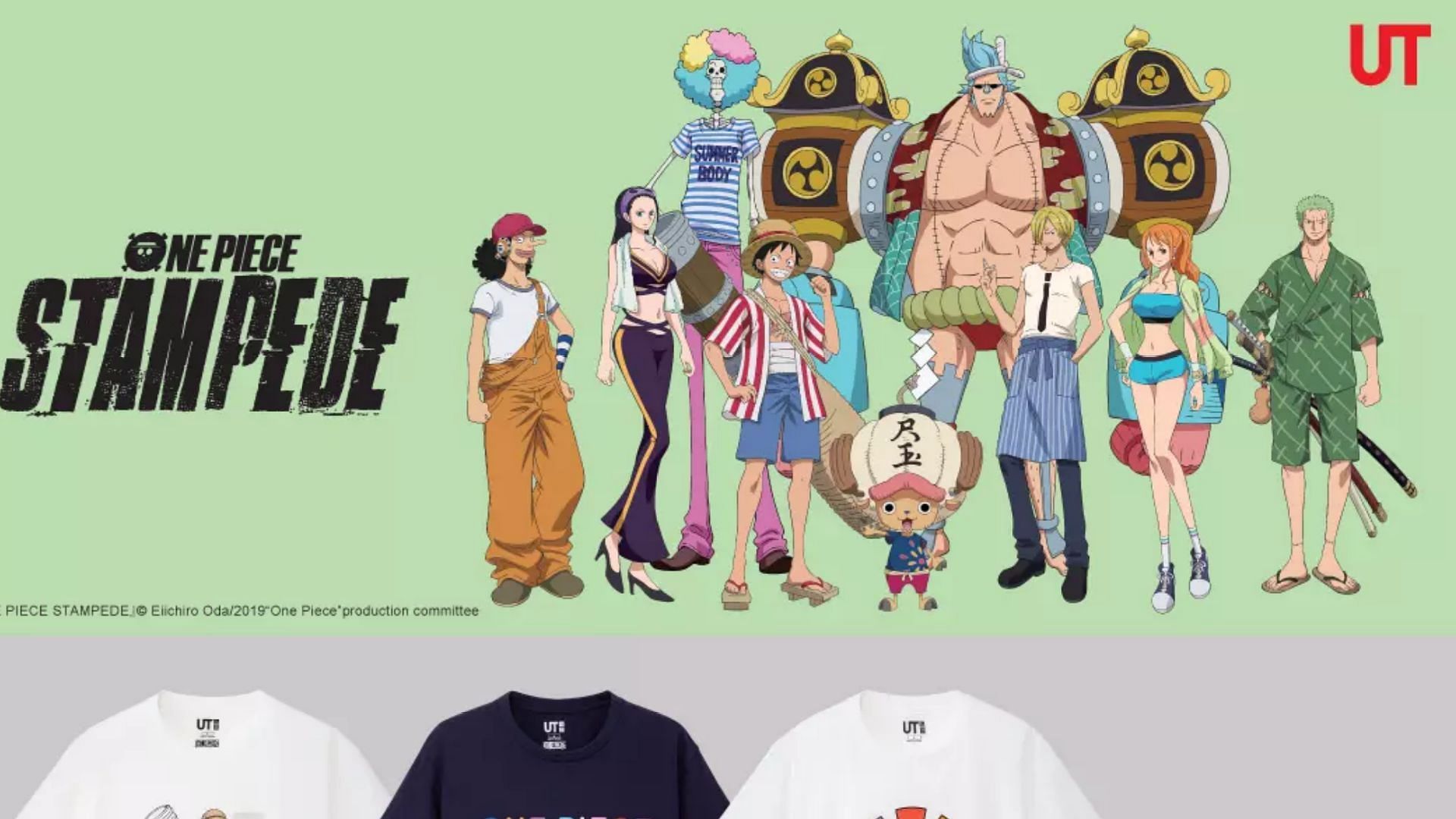 One Piece collection from 2019 (Image via @UNIQLO Malaysia/ Facebook)