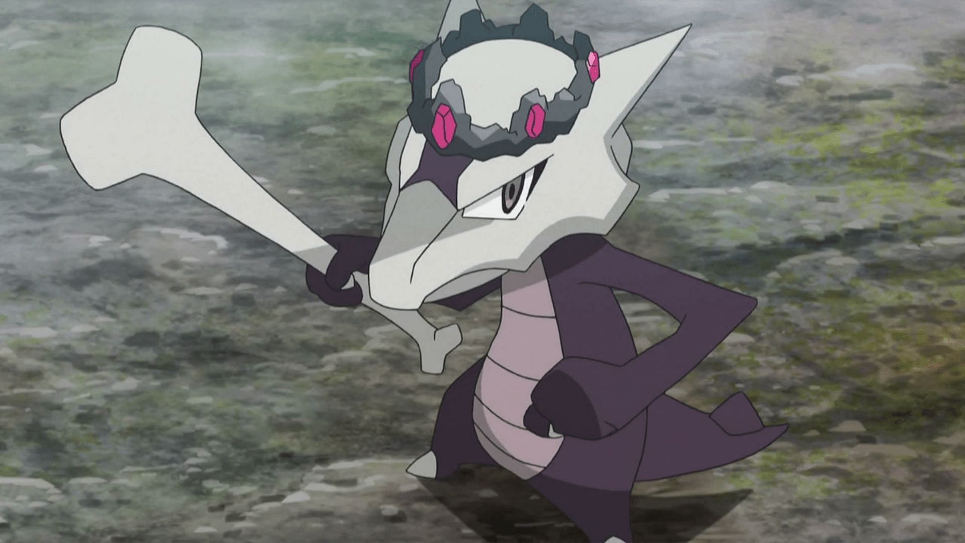 Alolan Marowak as it appears in the anime (Image via The Pokemon Company)