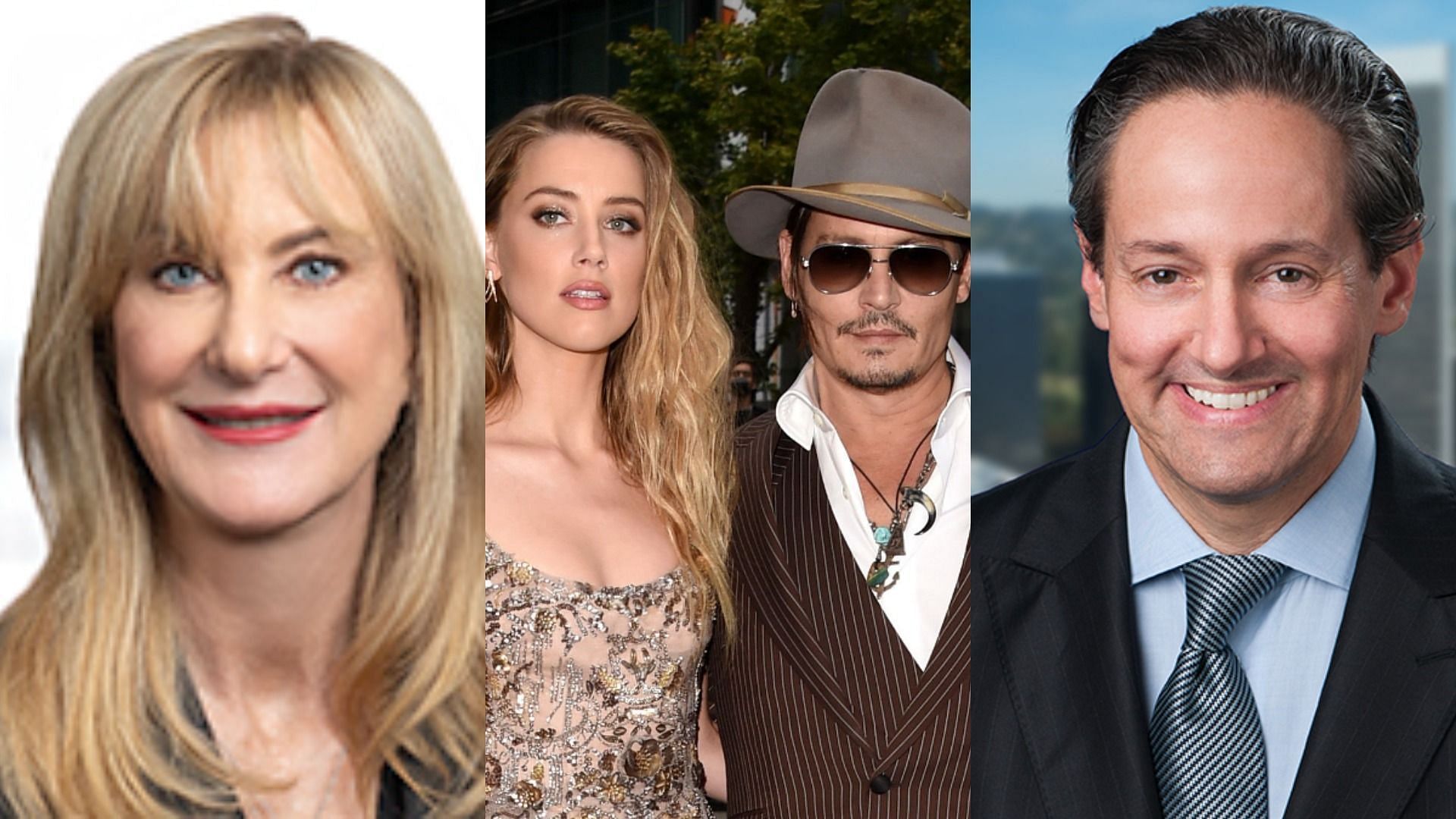 Amber Heard&#039;s former attorneys Michele Mulrooney and Eric George testified on her defamation trial against Johnny Depp (Image via Willkie LLP, Getty Images and Ellis George LLP)