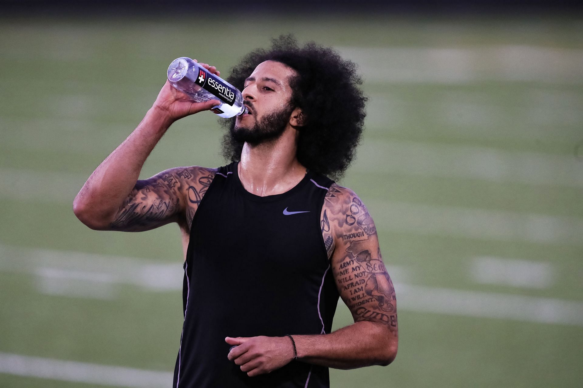 Colin Kaepernick at the NFL Workout