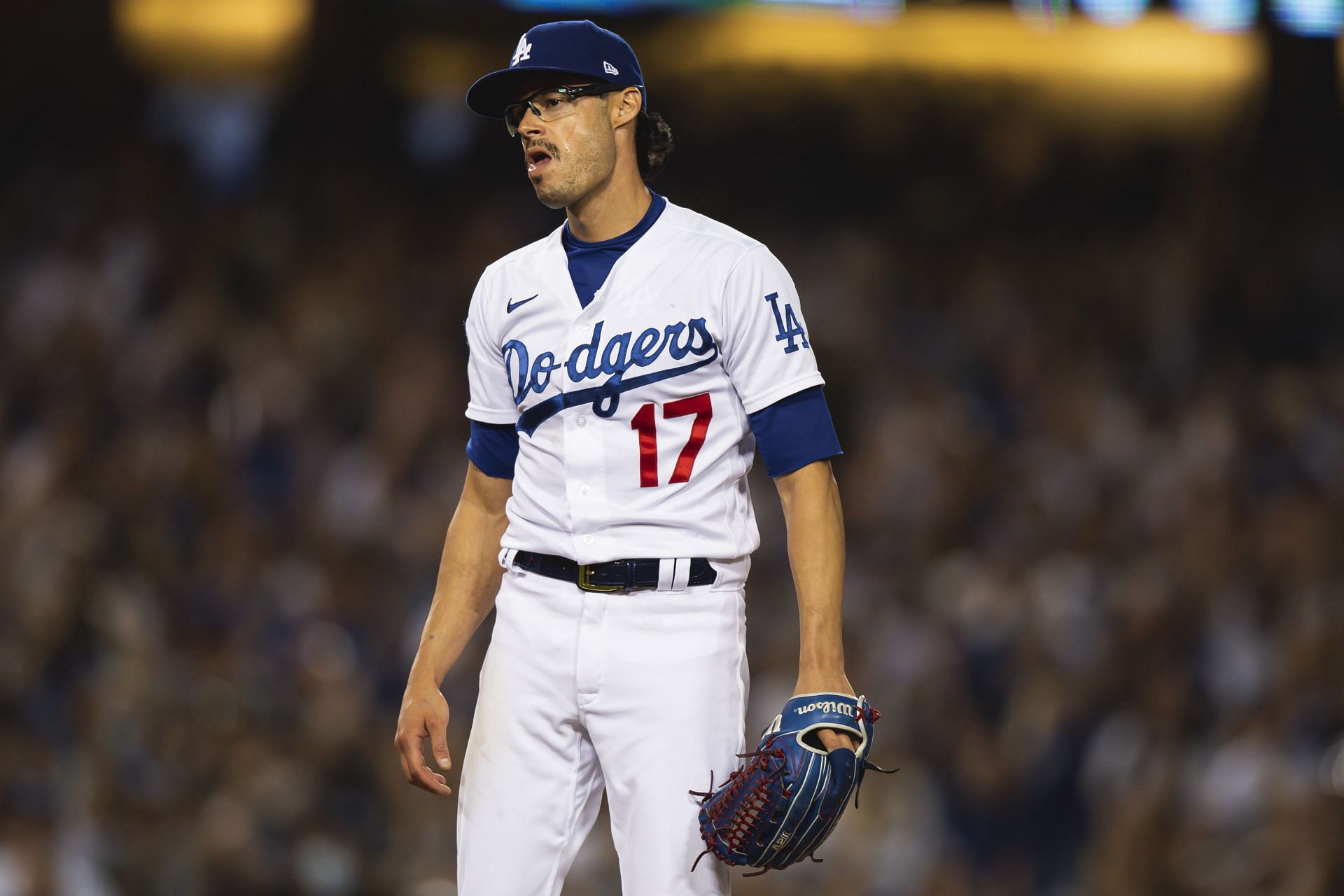 Relief pitcher Joe Kelly used to play for the Los Angeles Dodgers. He now pitches for the Chicago White Sox.
