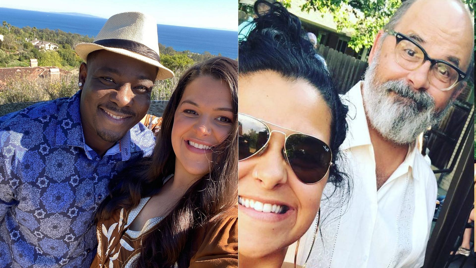 90 Day Fianc&eacute; stars Kobe and Emily [left], Emily and her dad David [right] (Image via kobe_blaise, emm_babbyy/Instagram)