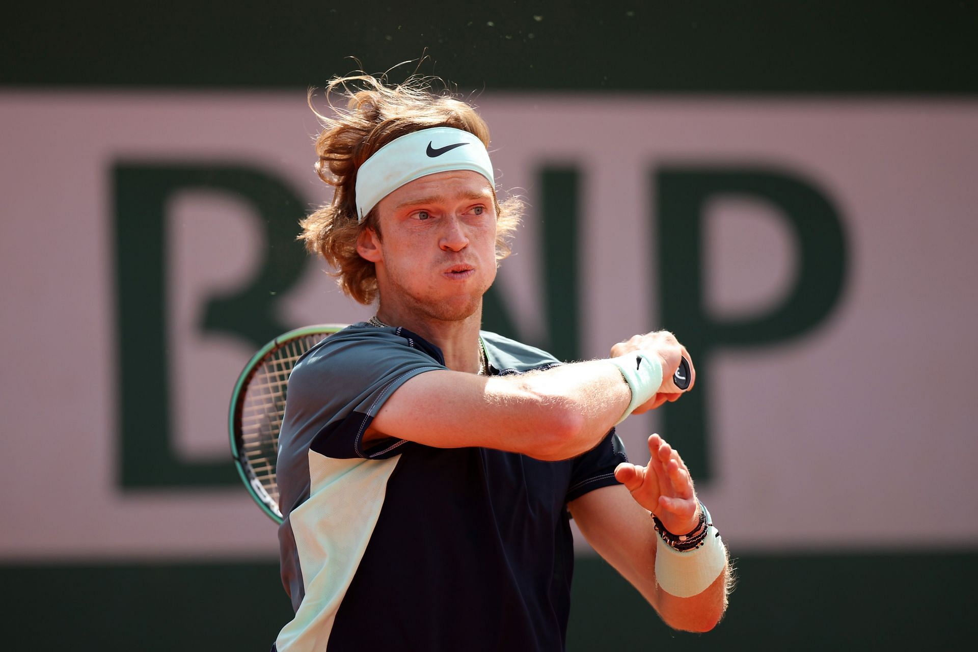 Andrey Rublev at the 2022 French Open - Day Three
