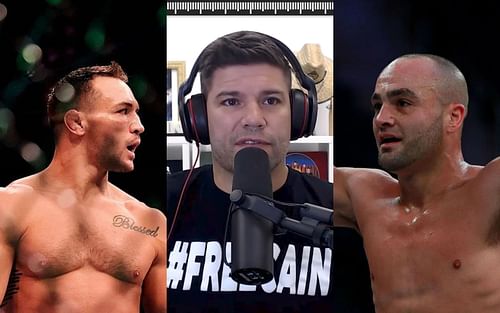 Michael Chandler (L) ; Josh Thomson (C) via. youtube/weighinIn; Eddie Alvarez (R)