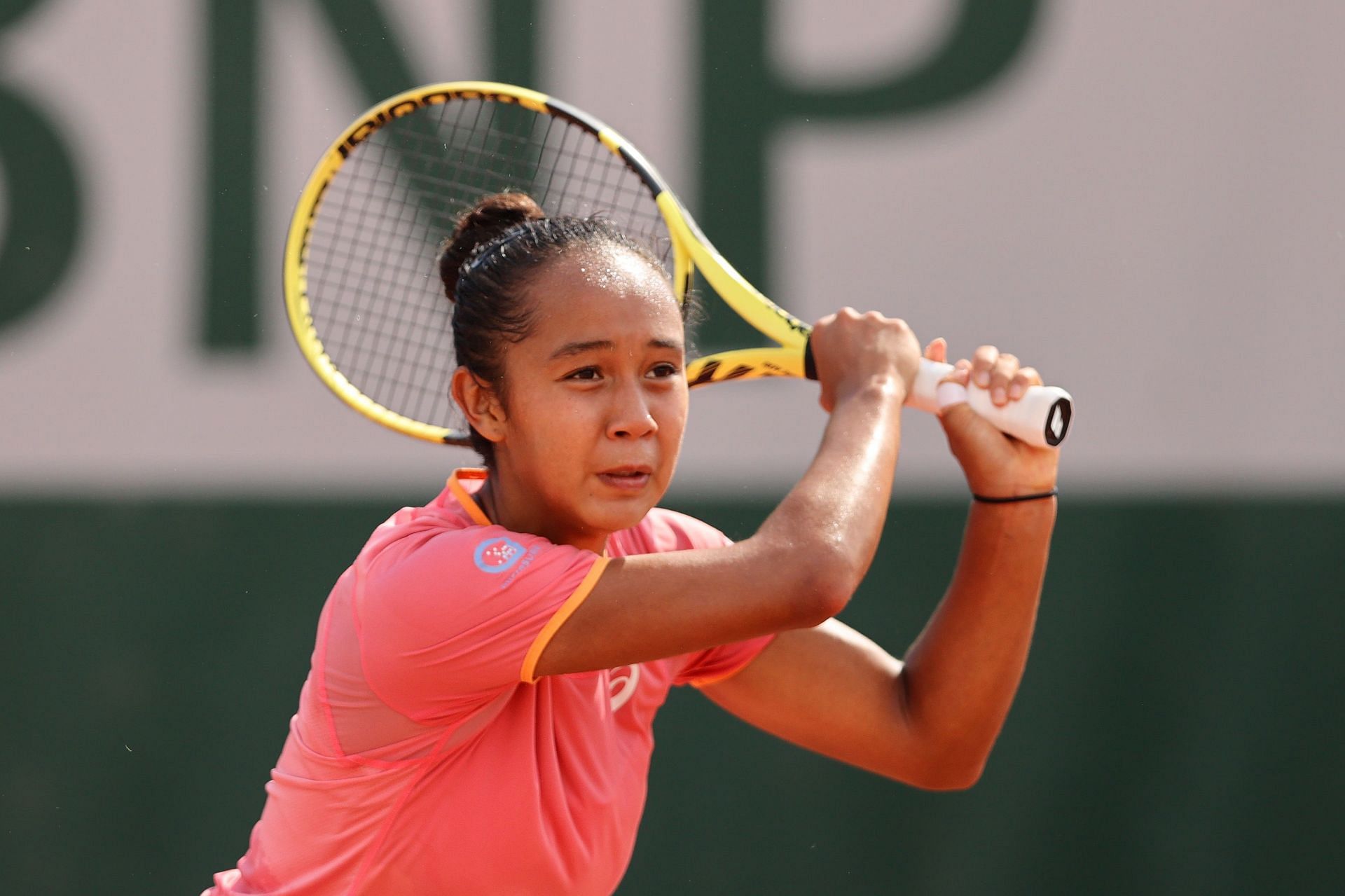 Leylah Fernandez at the 2021 French Open.