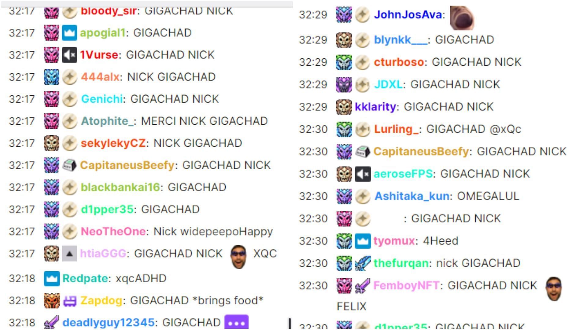 Fans react to the word &#039;Gigachand&#039; during xQc&#039;s recent Twitch livestream (Image via- xQc/Twitch)