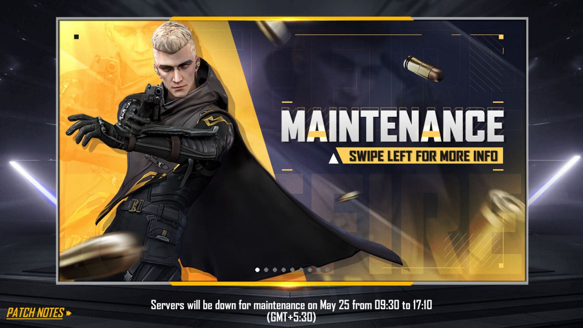 The maintenance has started (Image via Garena)