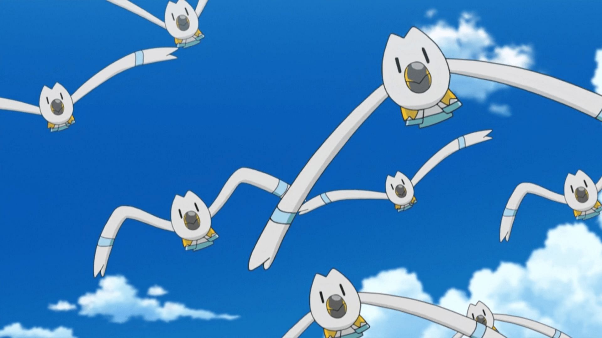 A flock of Wingull as they appear in the anime (Image via The Pokemon Company)