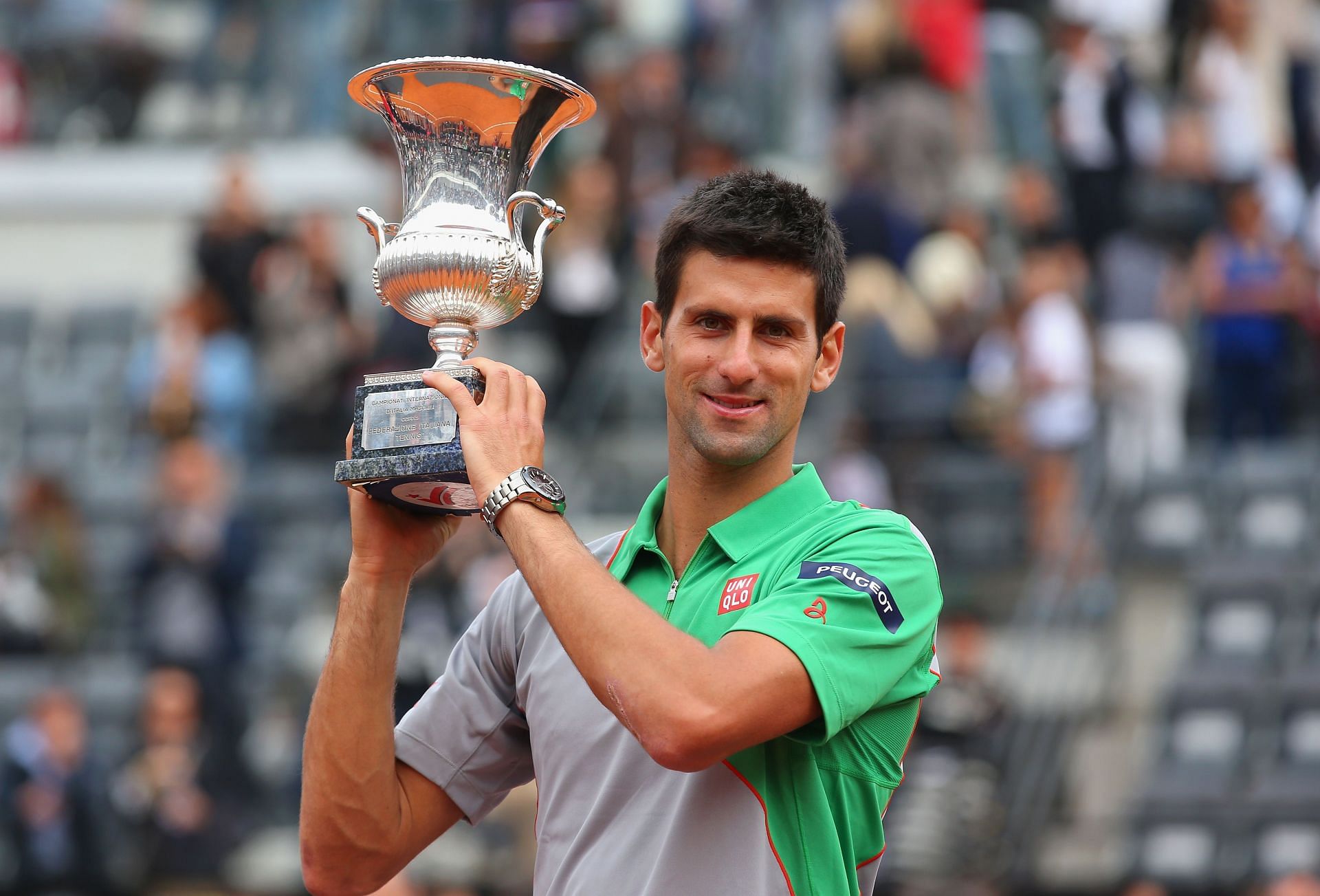 Novak Djokovic after winning the Internazionali BNL d&#039;Italia 2014