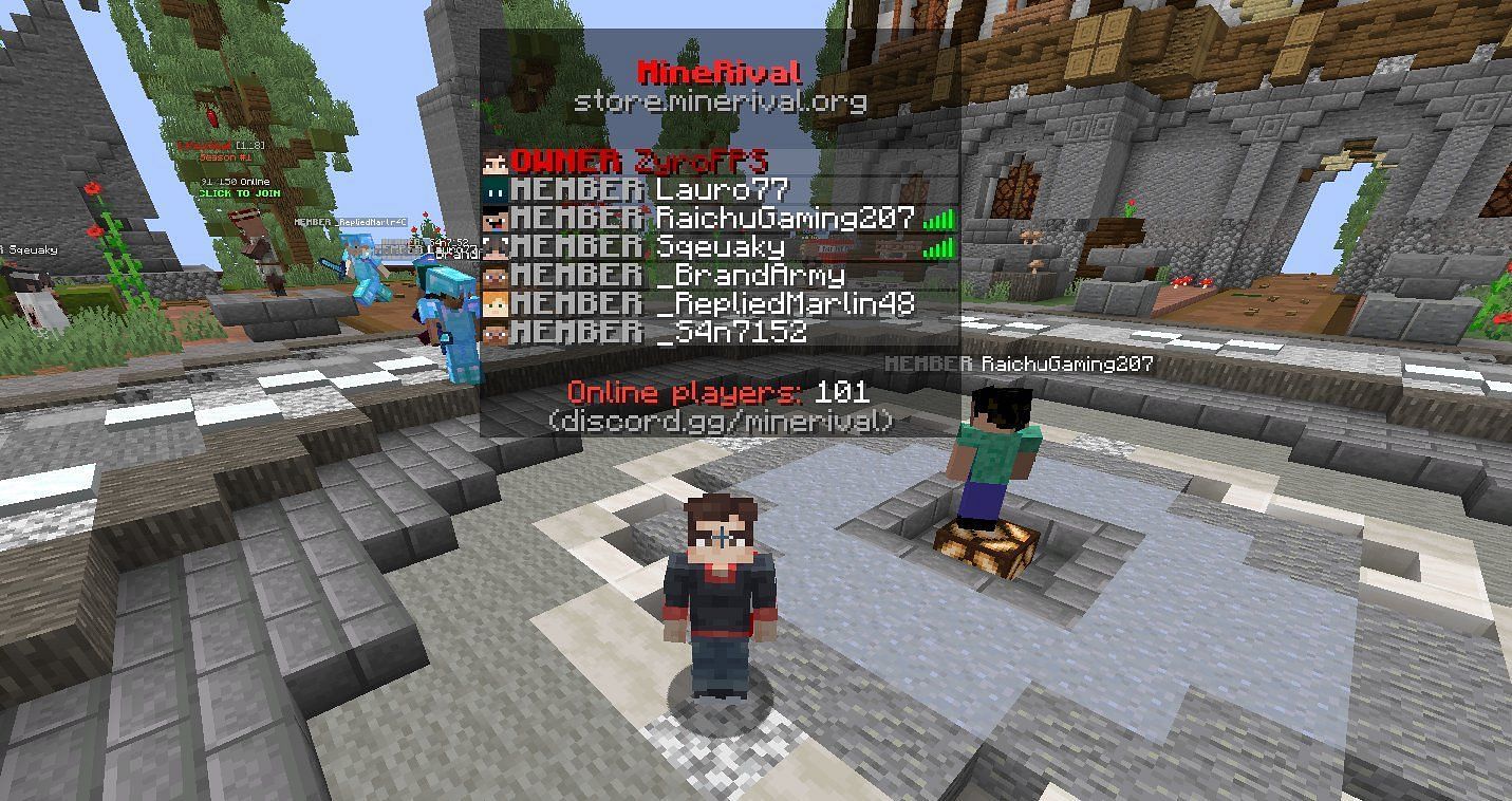 MineRival is a fun Lifesteal mode crossplay server to check out (Image via Mojang)