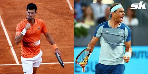 Novak Djokovic (L) & Rafael Nadal will be in action on Day 4 of the French Open