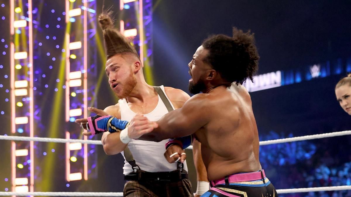 Xavier Woods competing against Butch on WWE SmackDown