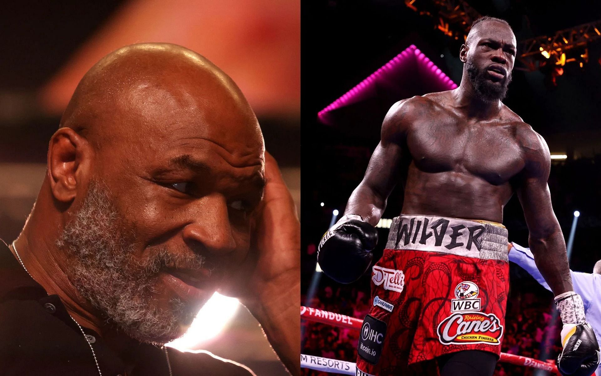 Mike Tyson (L) and Deontay Wilder (R) have had very different experiences with cannabis laws.