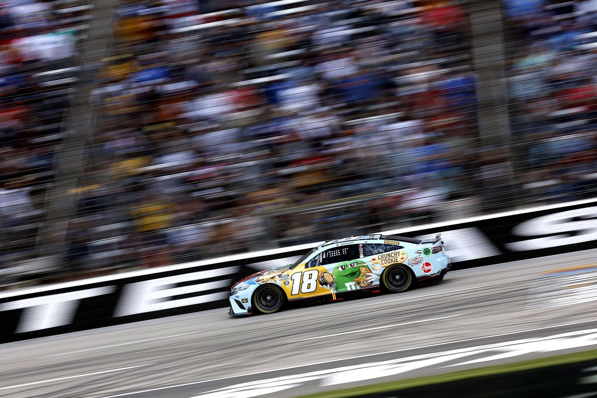 Kyle Busch drives during the NASCAR Cup Series All-Star Race at Texas Motor Speedway (Photo by Chris Graythen/Getty Images)