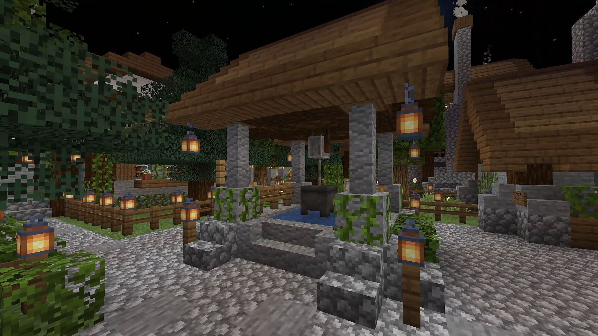 Build water well in medieval villages (Image via Minecraft)