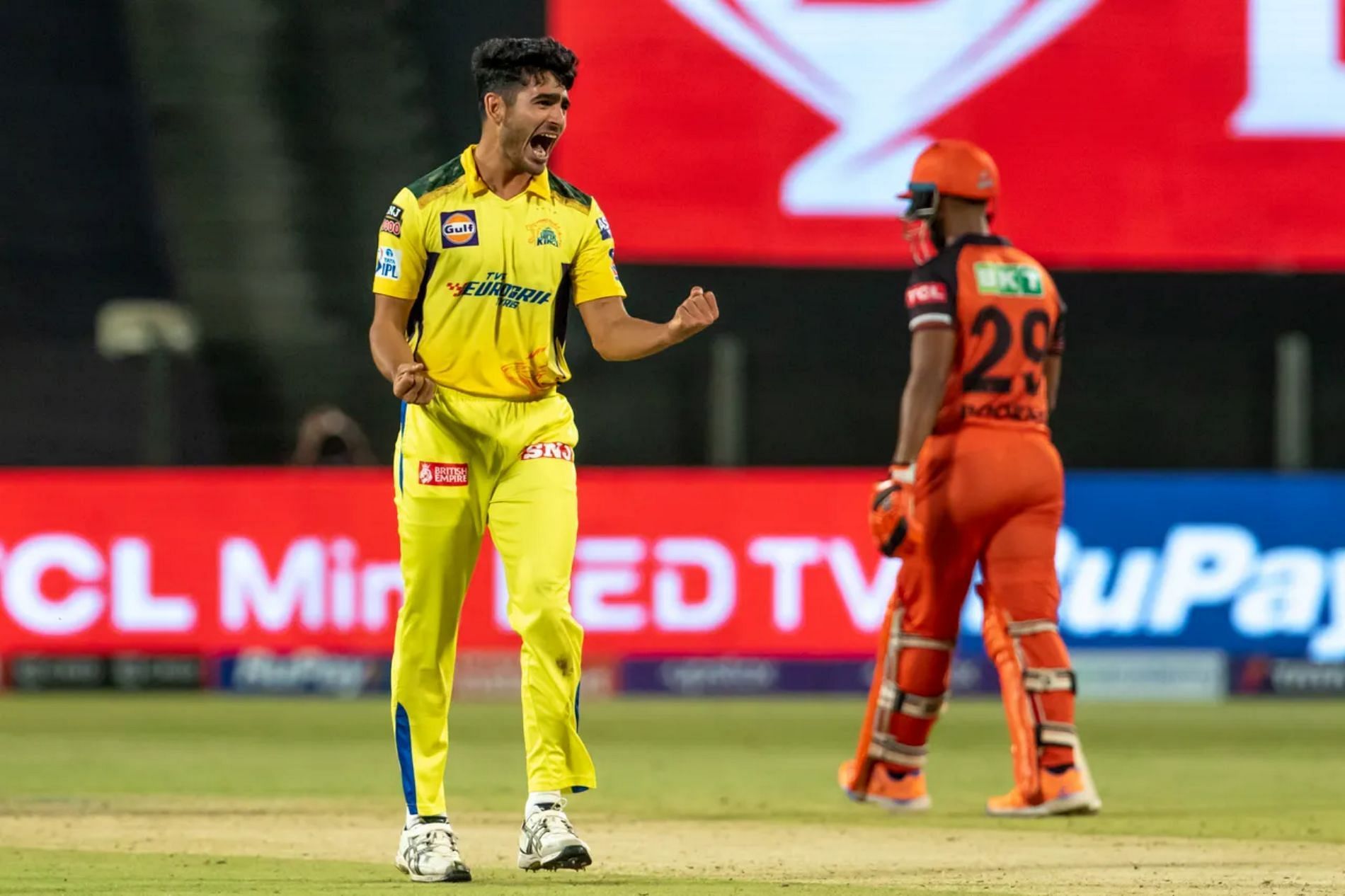 Mukesh Choudhary celebrates one of his four scalps. Pic: IPLT20.COM