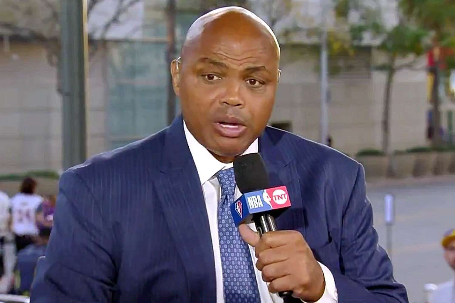 Charles Barkley is almost speechless at the number of reviews for flagrant fouls in the series between the Golden State Warriors and Memphis Grizzlies. [Photo: People.com]