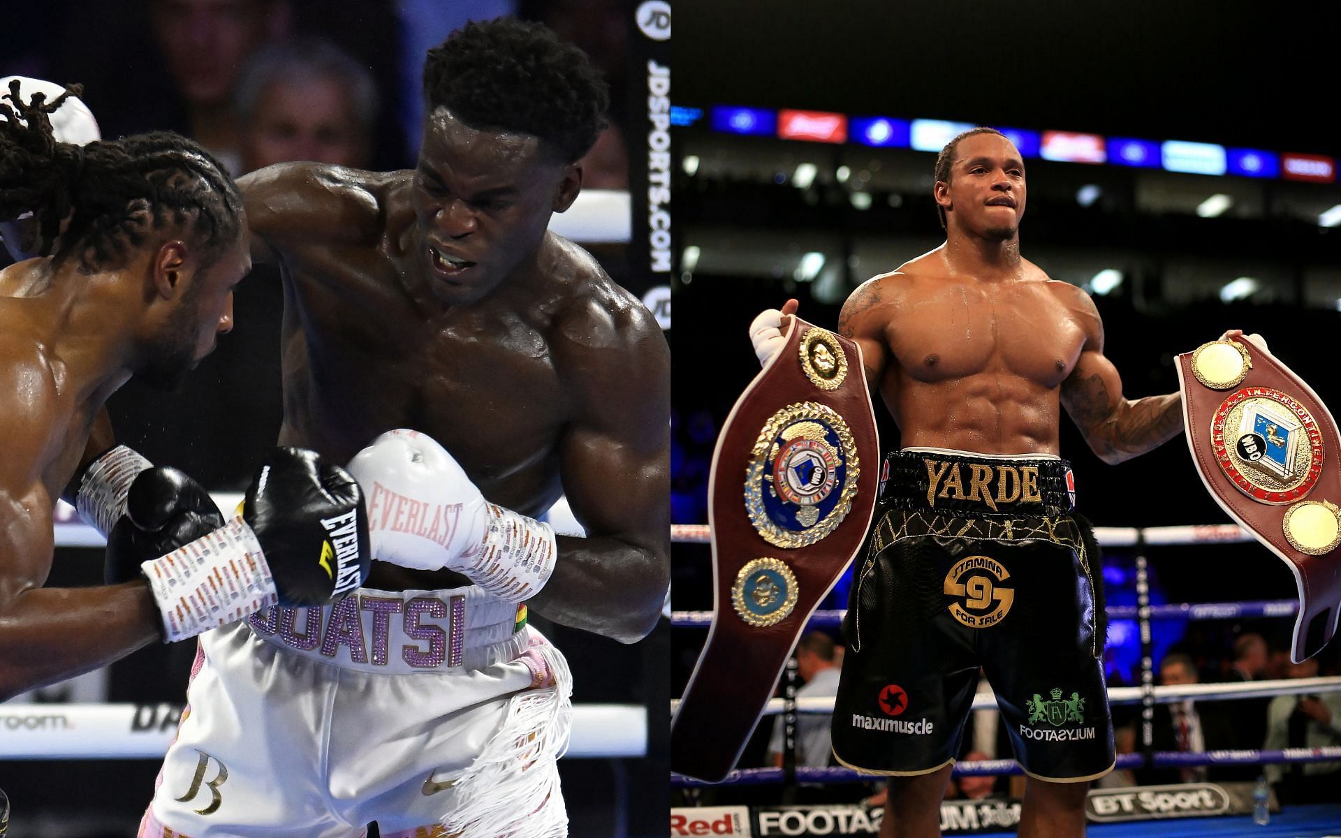 Buatsi vs Richards (left) and Anthony Yarde (right)