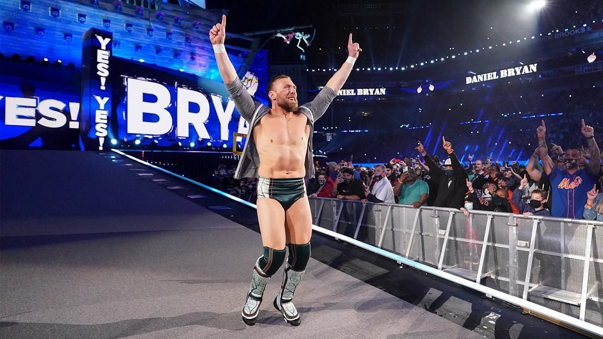 Daniel Bryan makes his entrance at WrestleMania 37