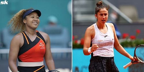 Naomi Osaka (L) and Sara Sorribes Tormo.