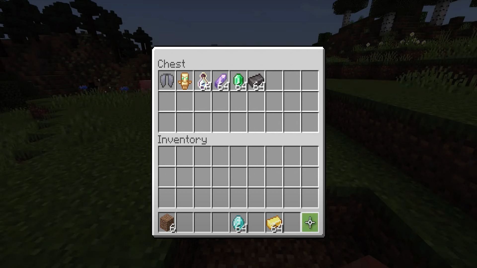 Quickly place the items to be duplicated from the hotbar into the chest (Image via SuperXee/YouTube)