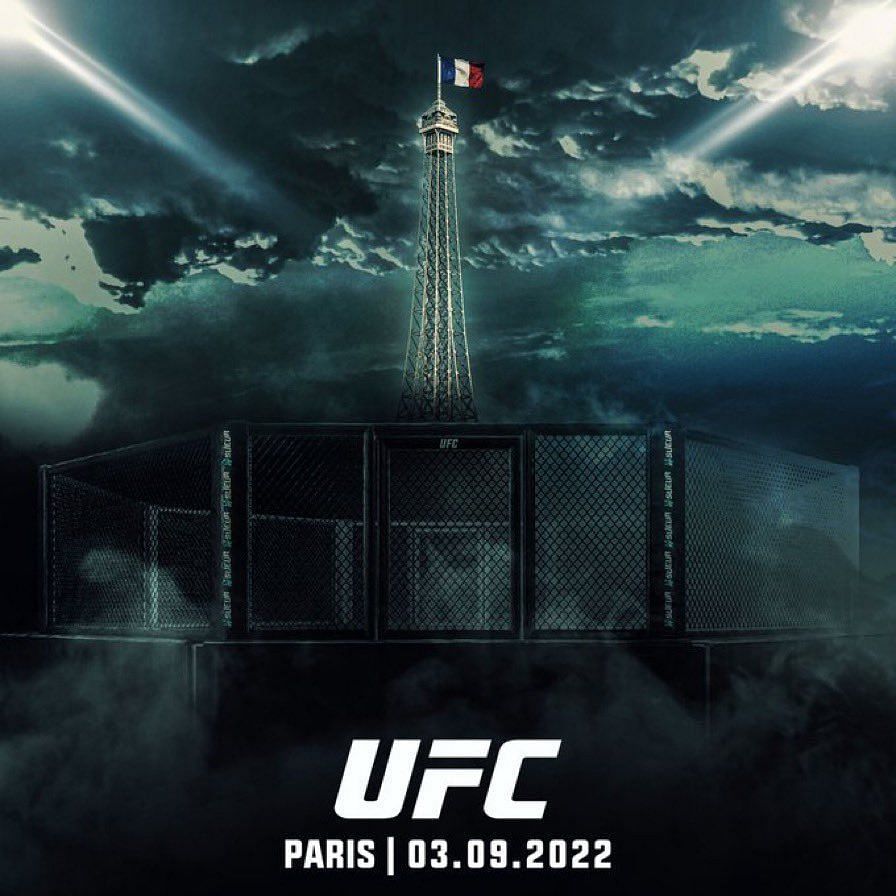 The UFC will come to Paris this September [Image via @MMA_TIME on Twitter]