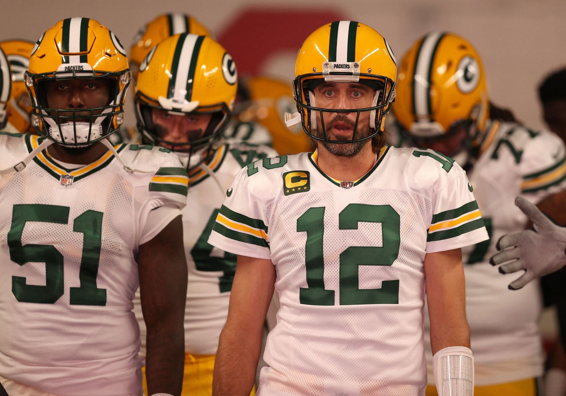 Aaron Rodgers is the team leader in Green Bay Packers