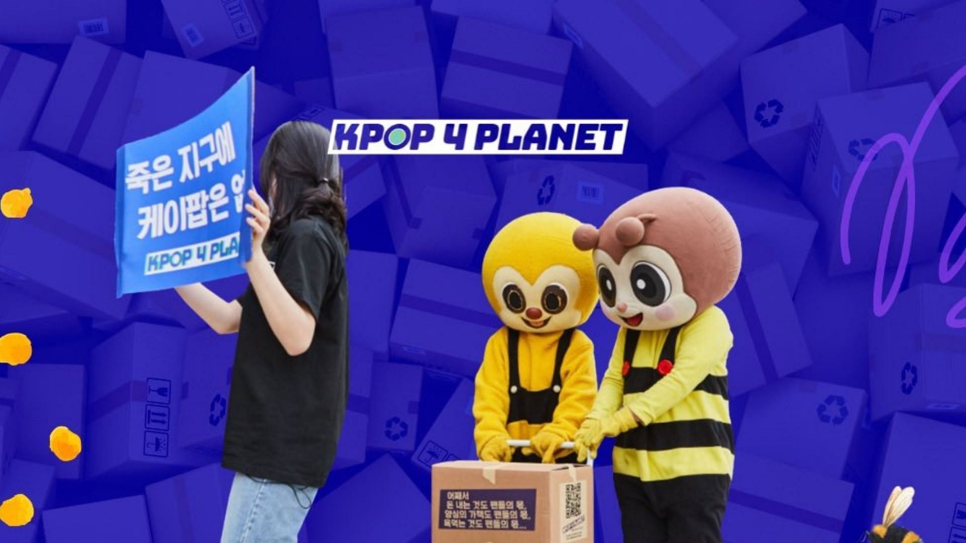 KPOP 4 PLANET in action for their Earth Day campaign (Image via @kpop4planet/Twitter)